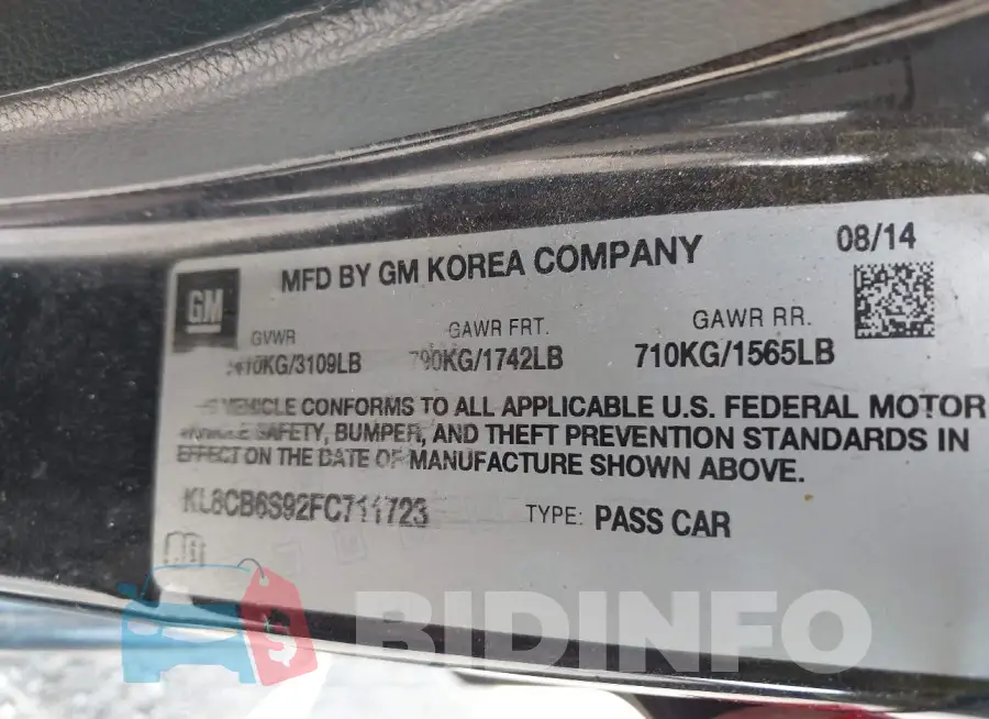 KL8CB6S92FC711723 Photo# 9