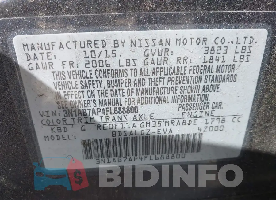 3N1AB7AP4FL688800 Photo# 9