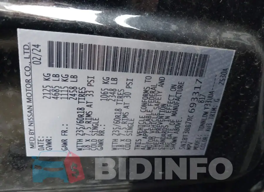 5N1BT3BB7RC693317 Photo# 9
