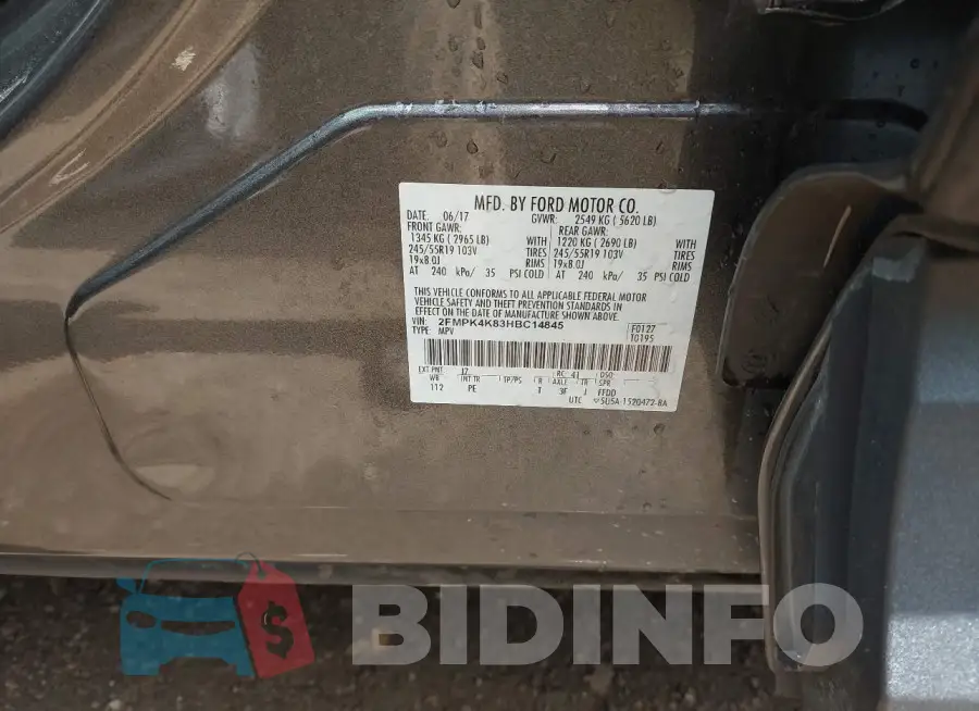 2FMPK4K83HBC14845 Photo# 9