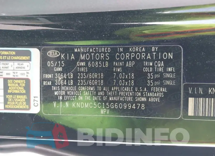 KNDMC5C15G6099478 Photo# 9