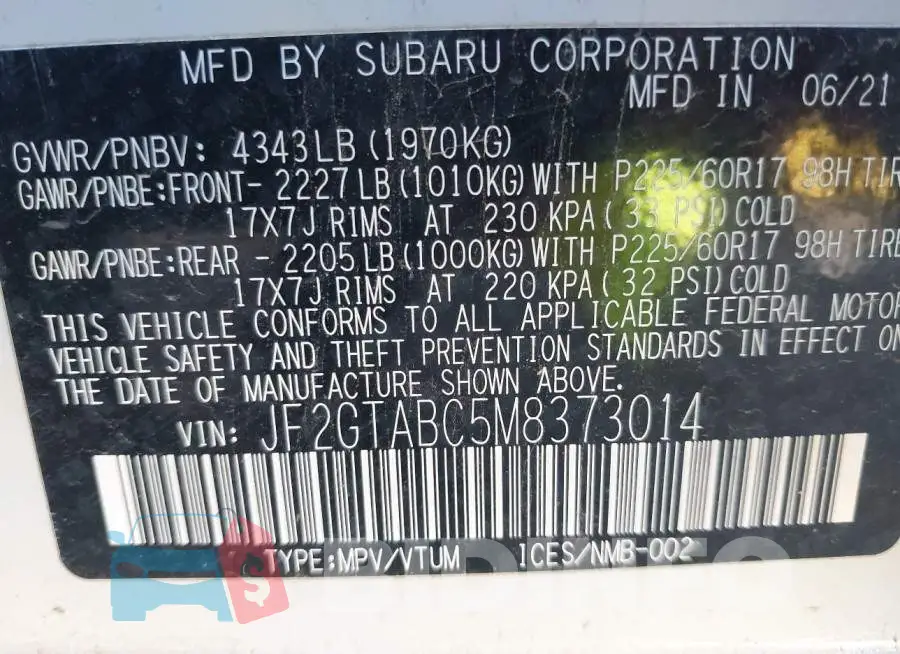 JF2GTABC5M8373014 Photo# 9