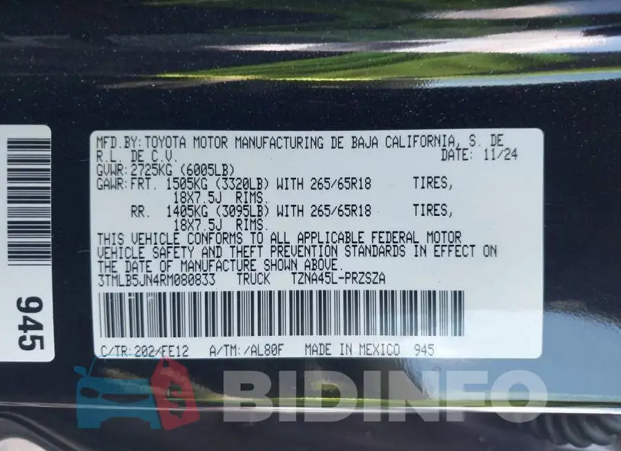3TMLB5JN4RM080833 Photo# 9