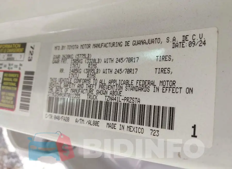 3TYKD5HN1RT011355 Photo# 9