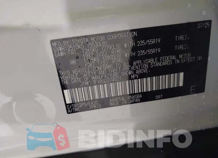 JTMFB3FV8SD274521 Photo# 9