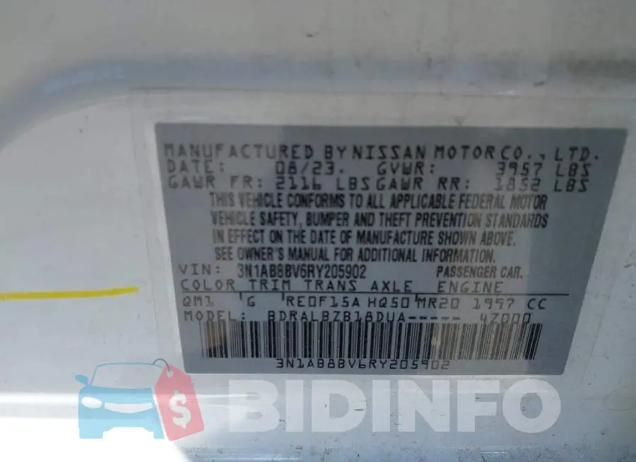 3N1AB8BV6RY205902 Photo# 9