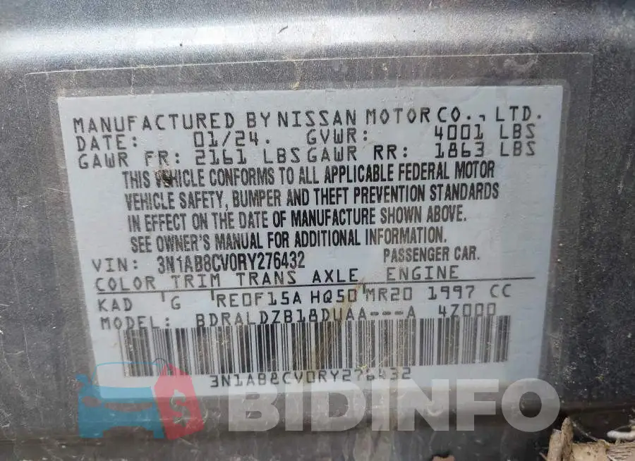 3N1AB8CV0RY276432 Photo# 9