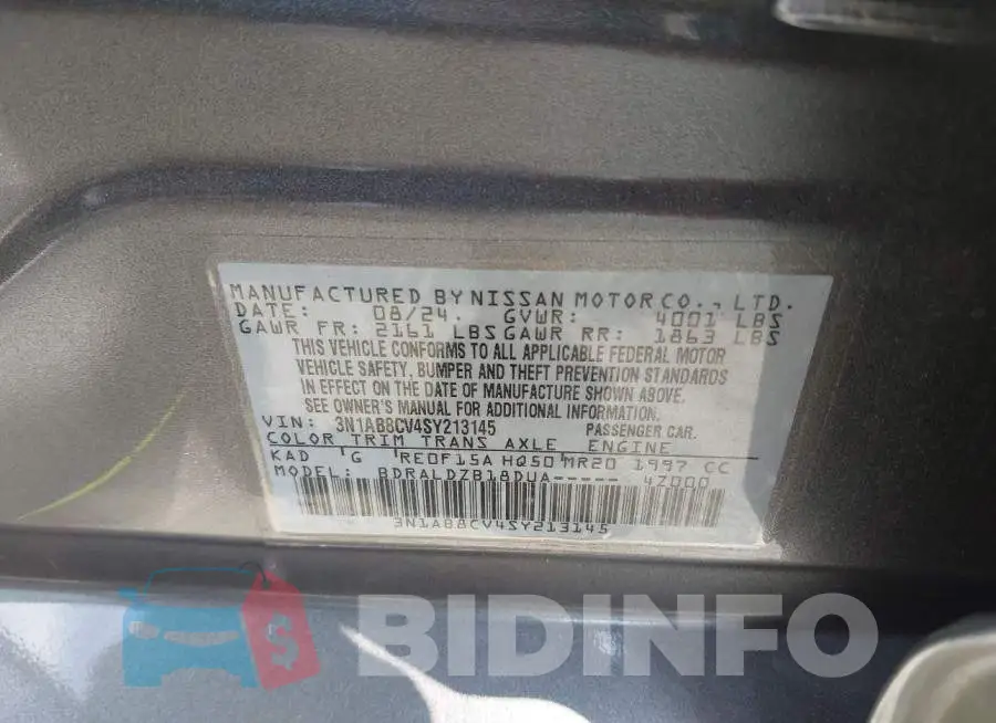 3N1AB8CV4SY213145 Photo# 9