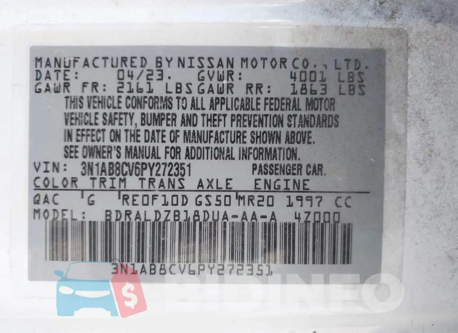 3N1AB8CV6PY272351 Photo# 9