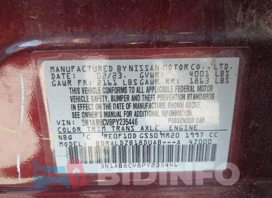 3N1AB8CV8PY235446 Photo# 9
