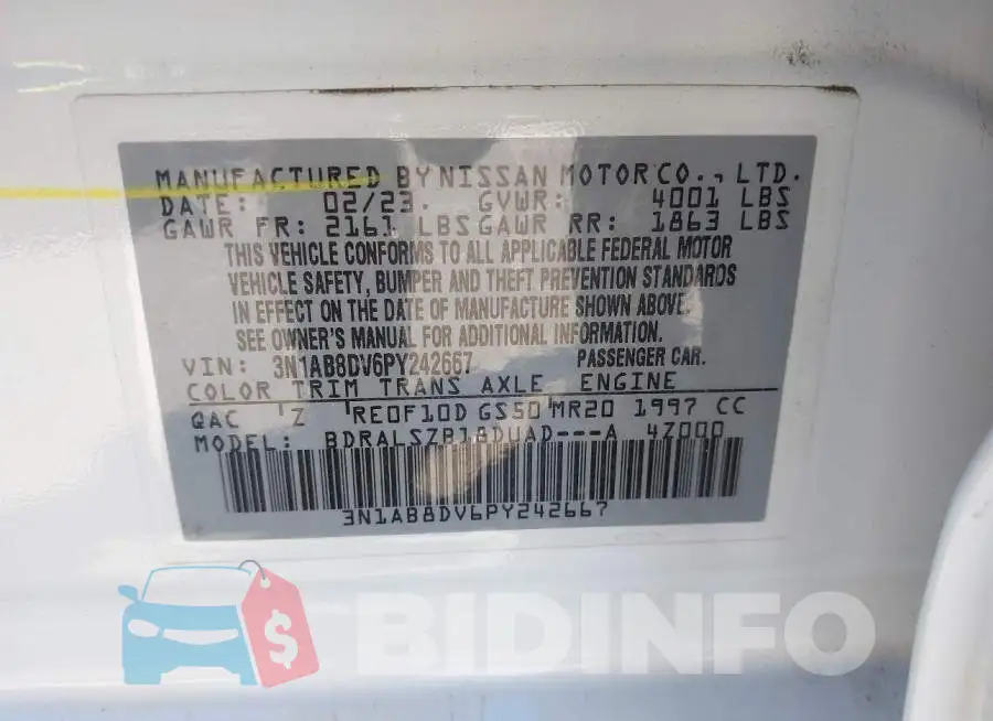 3N1AB8DV6PY242667 Photo# 9