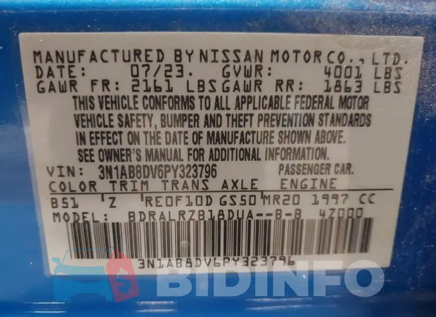 3N1AB8DV6PY323796 Photo# 9