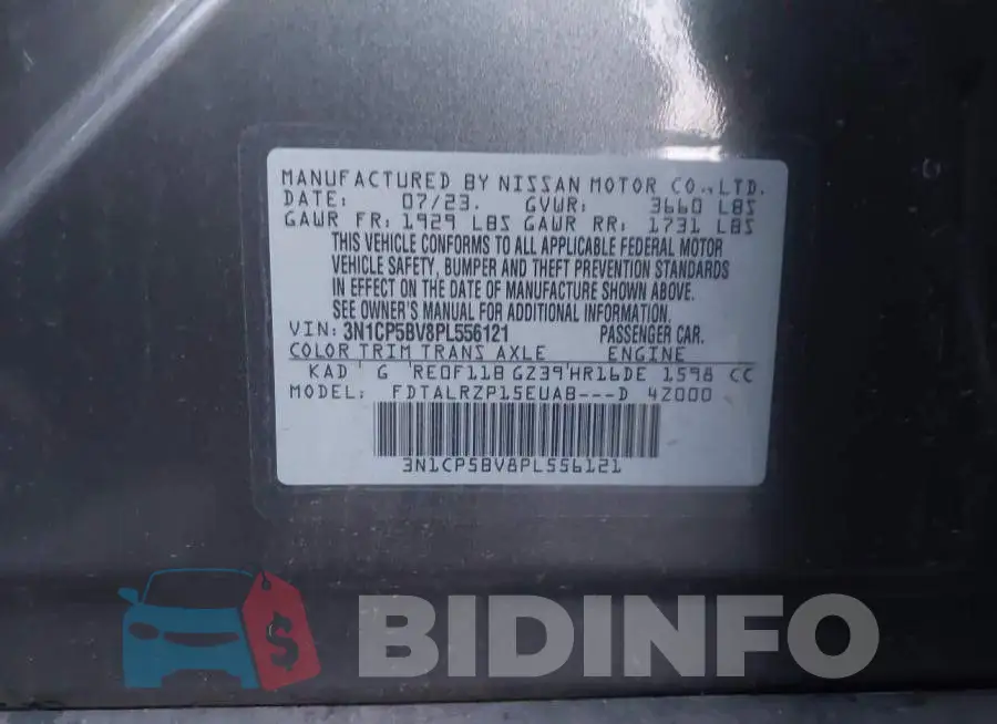 3N1CP5BV8PL556121 Photo# 9