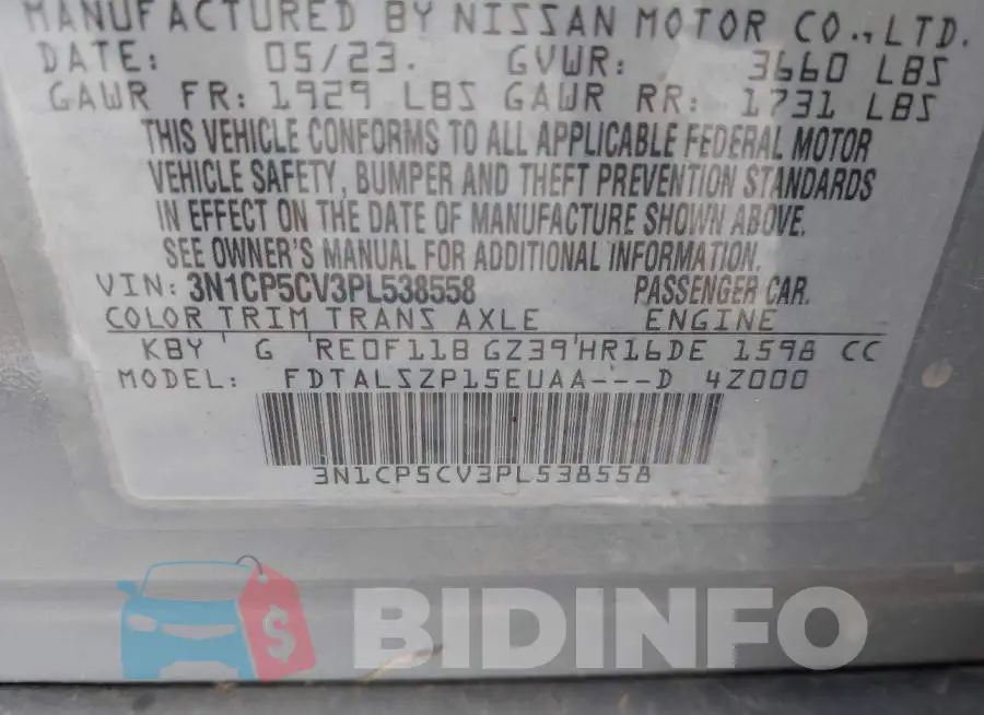 3N1CP5CV3PL538558 Photo# 9