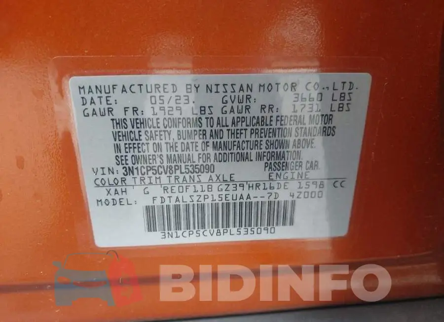3N1CP5CV8PL535090 Photo# 9