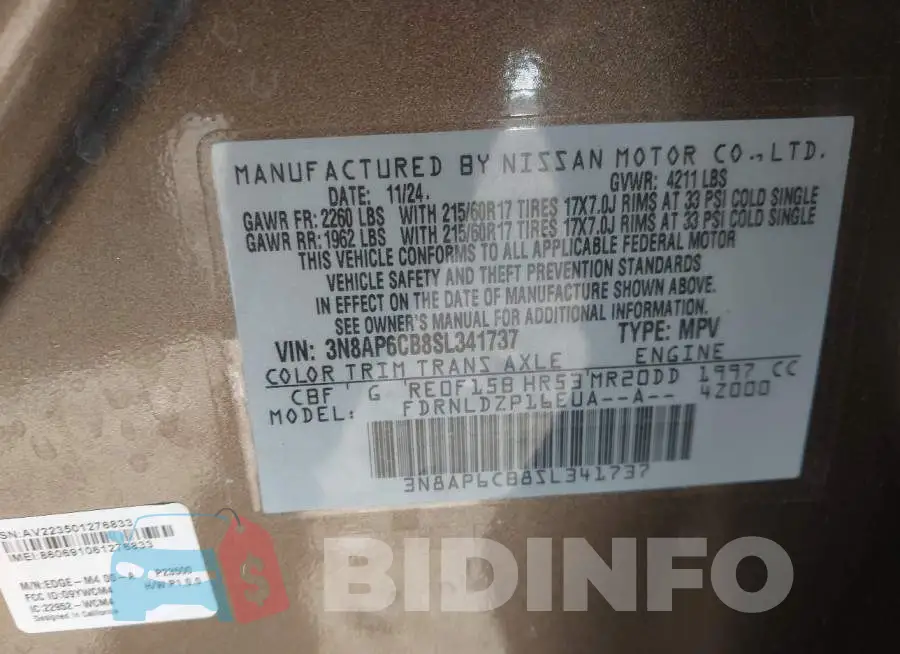3N8AP6CB8SL341737 Photo# 9