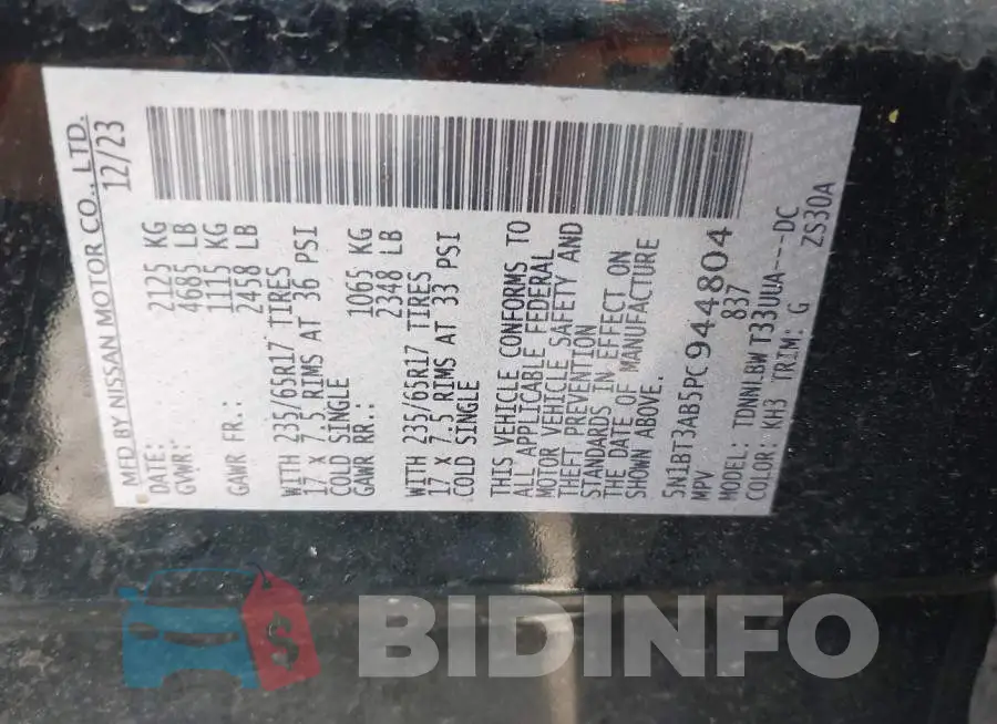 5N1BT3AB5PC944804 Photo# 9