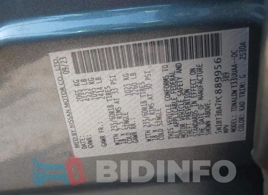 5N1BT3BA7PC889956 Photo# 9
