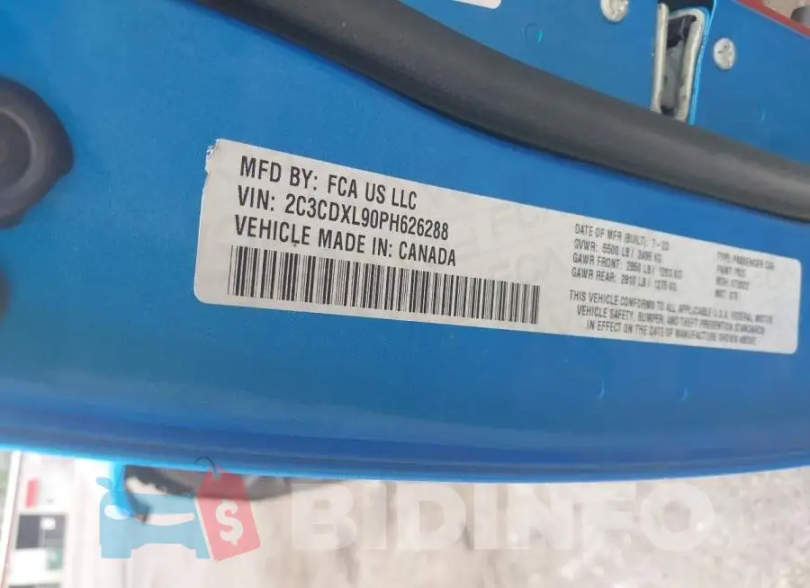 2C3CDXL90PH626288 Photo# 9