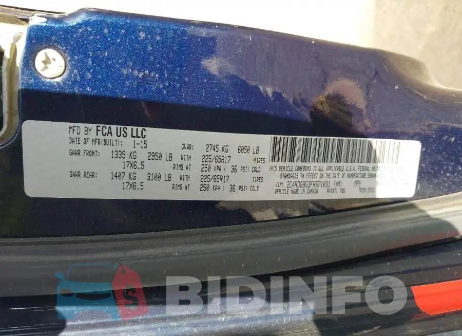 2C4RDGBG3FR671031 Photo# 9