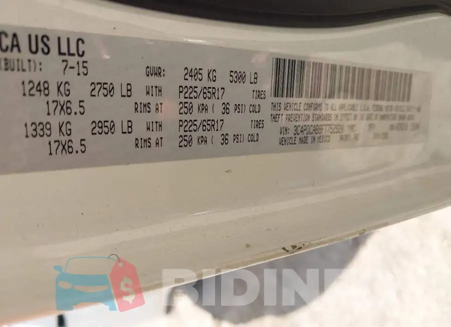 3C4PDCAB8FT752920 Photo# 9