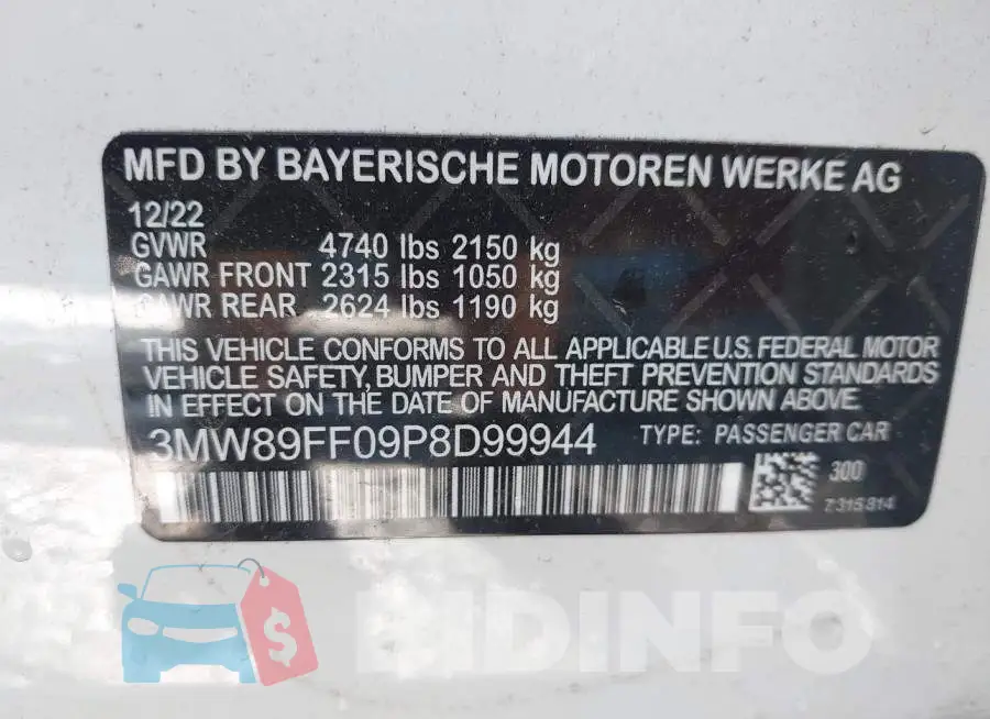 3MW89FF09P8D08848 Photo# 9