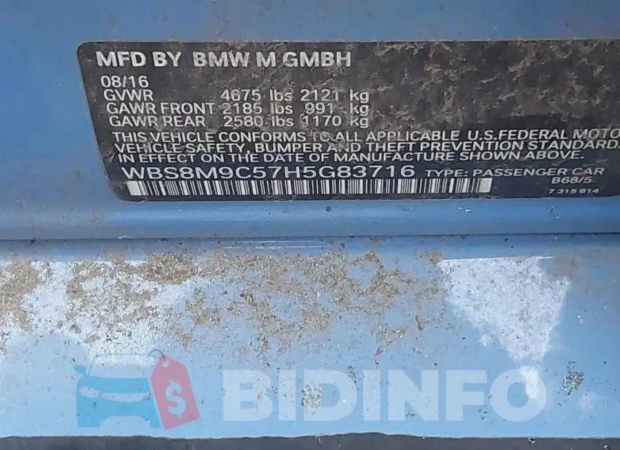 WBS8M9C57H5G83716 Photo# 9