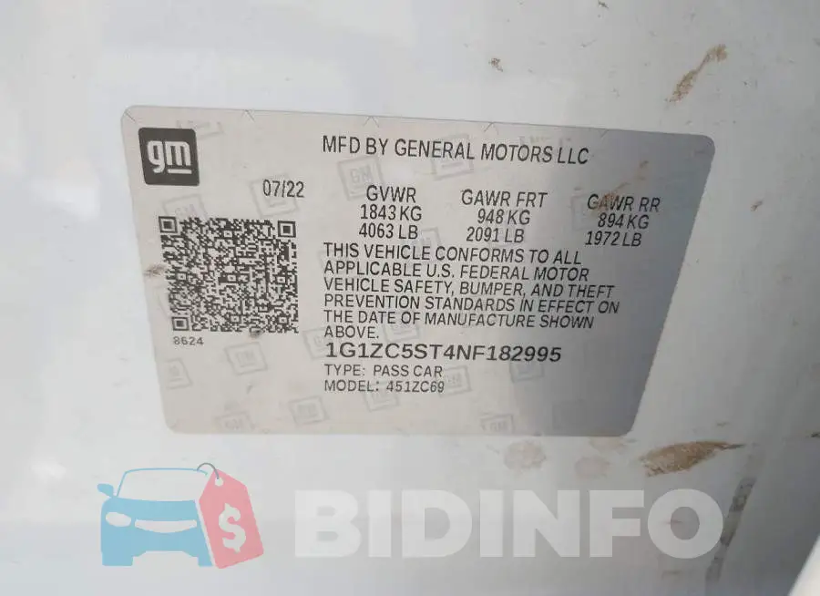1G1ZC5ST4NF182995 Photo# 9