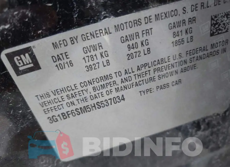 3G1BF6SM5HS537034 Photo# 9