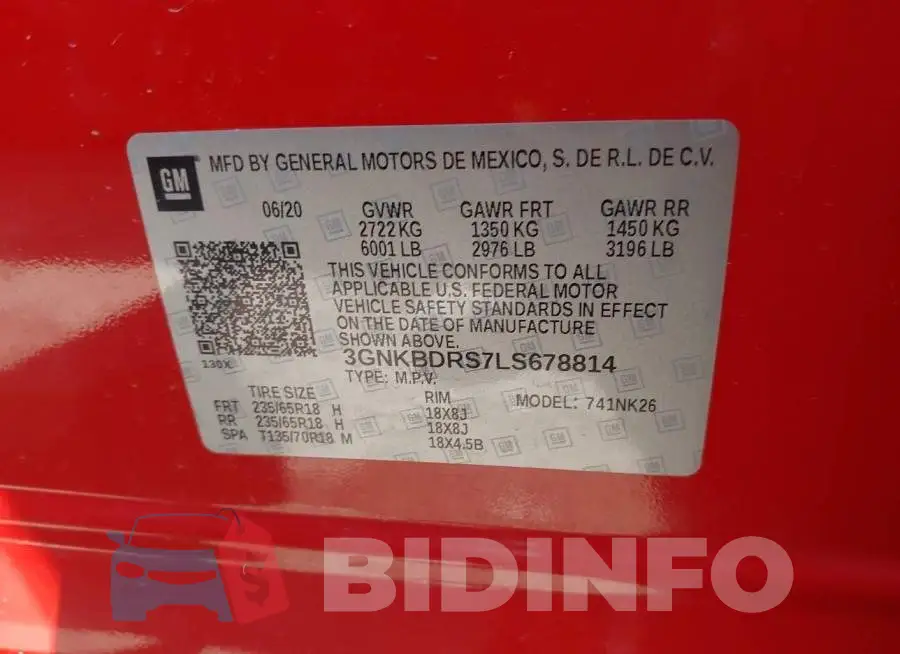 3GNKBDRS7LS678814 Photo# 9