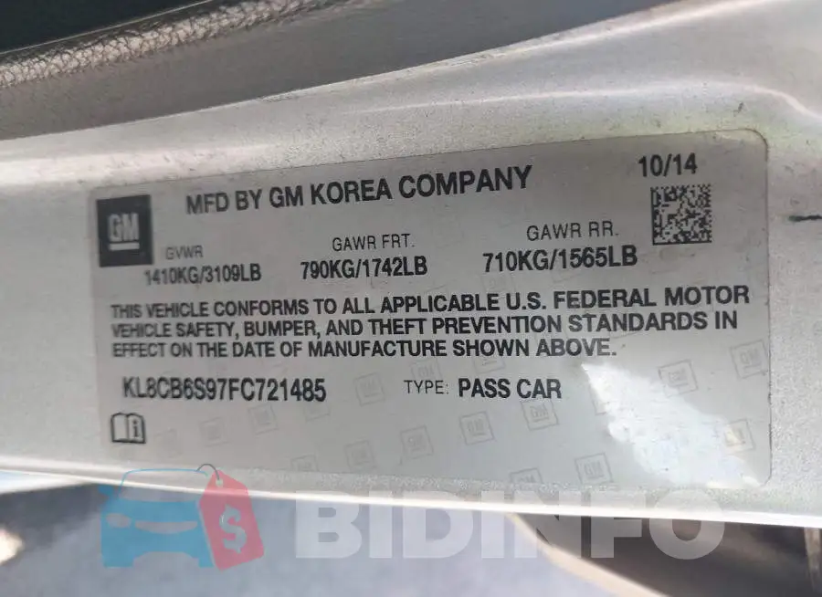 KL8CB6S97FC721485 Photo# 9