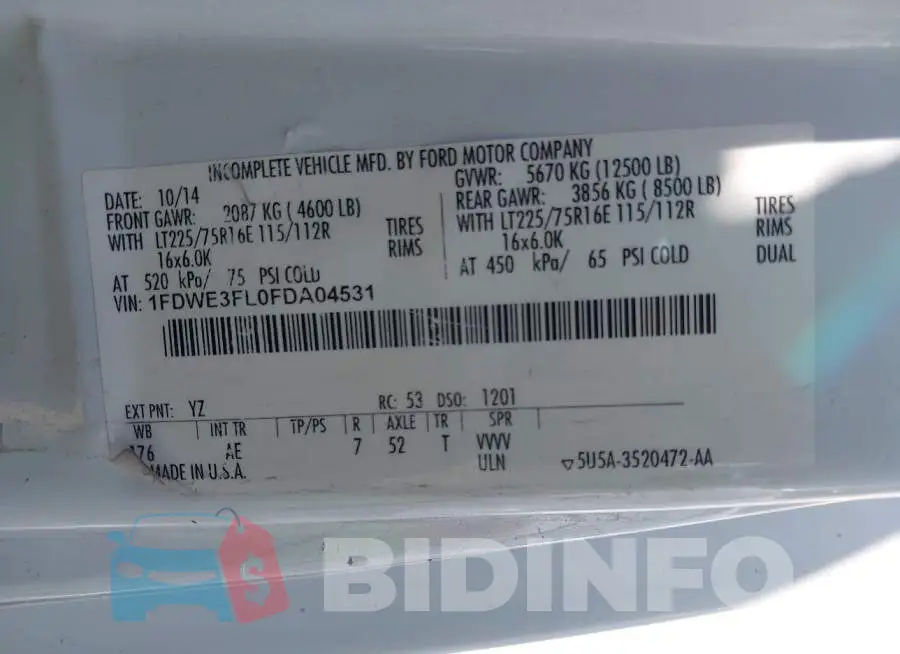 1FDWE3FL0FDA04531 Photo# 8