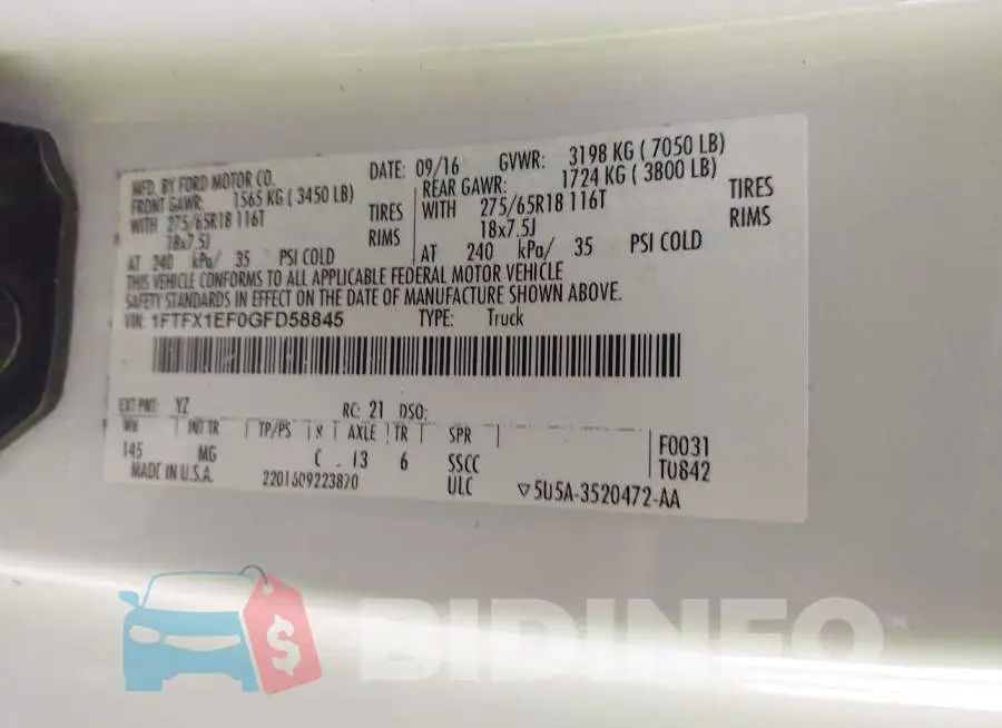 1FTFX1EF0GFD58845 Photo# 9