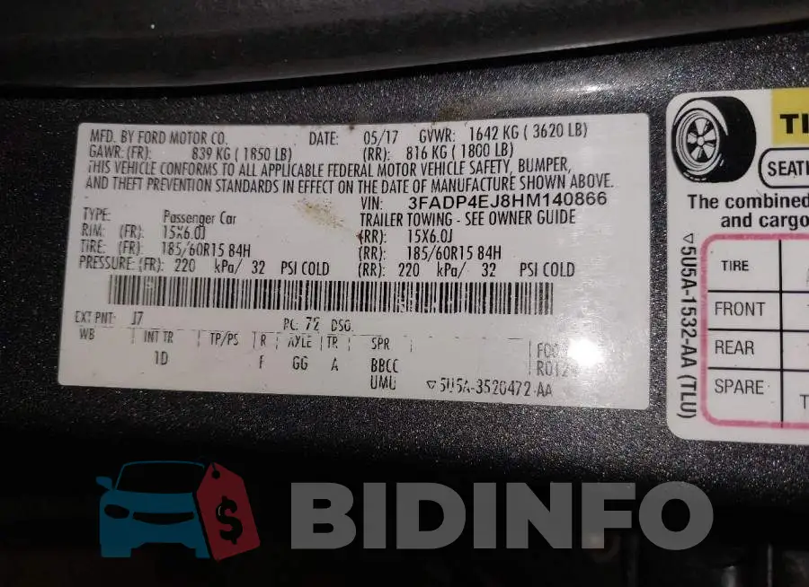 3FADP4EJ8HM140866 Photo# 9