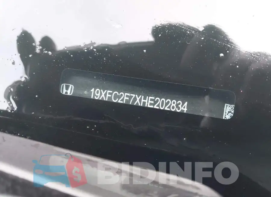 19XFC2F7XHE202834 Photo# 9