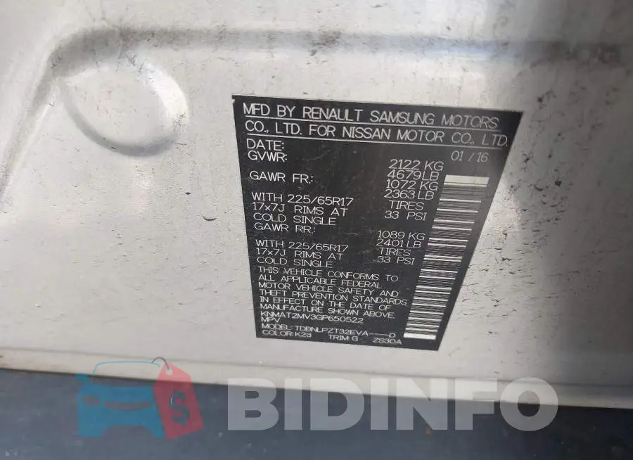KNMAT2MV3GP650522 Photo# 9
