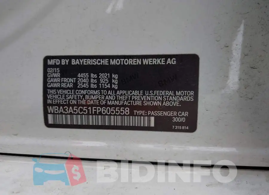WBA3A5C51FP605558 Photo# 9