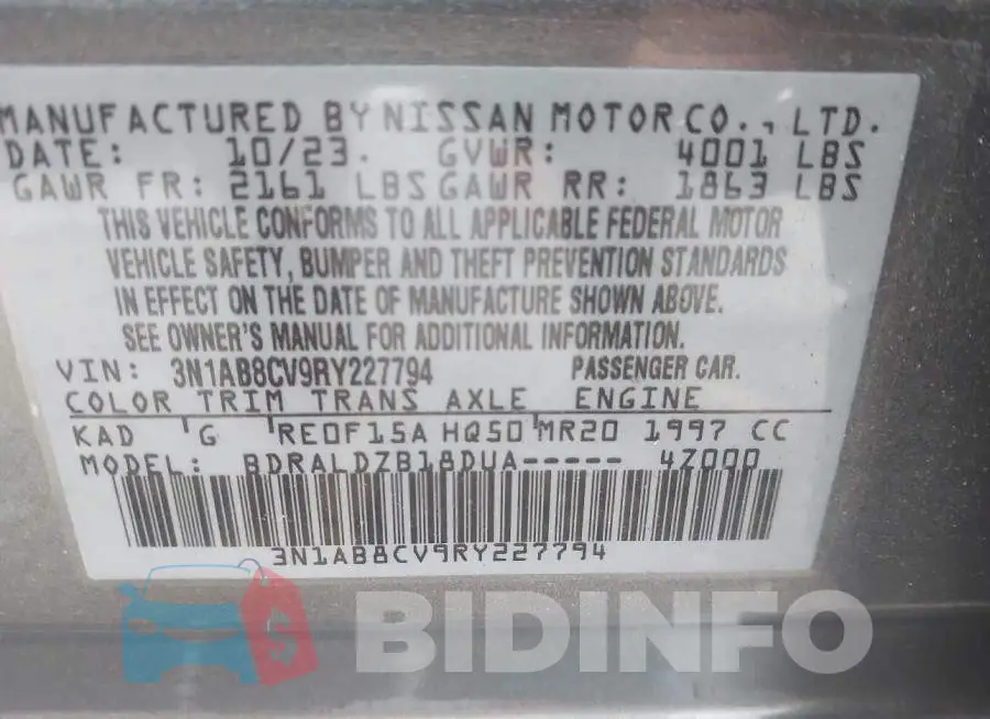 3N1AB8CV9RY227794 Photo# 9