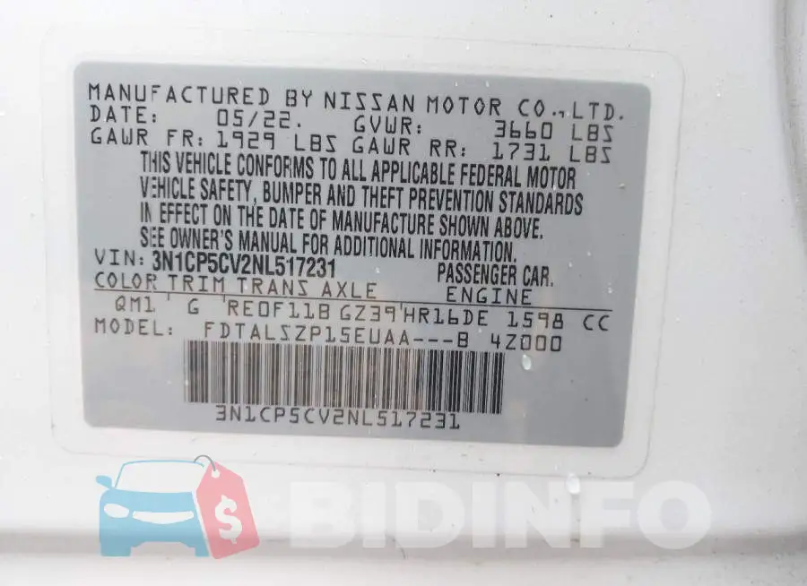 3N1CP5CV2NL517231 Photo# 9