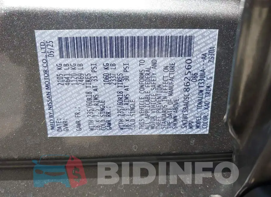 5N1BT3BA0SC862560 Photo# 9