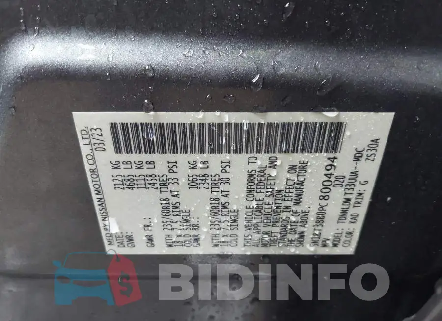 5N1BT3BB0PC800494 Photo# 9