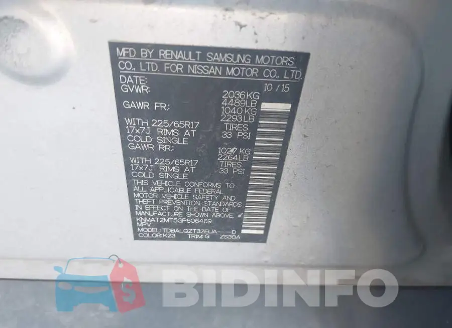 KNMAT2MT5GP606469 Photo# 9