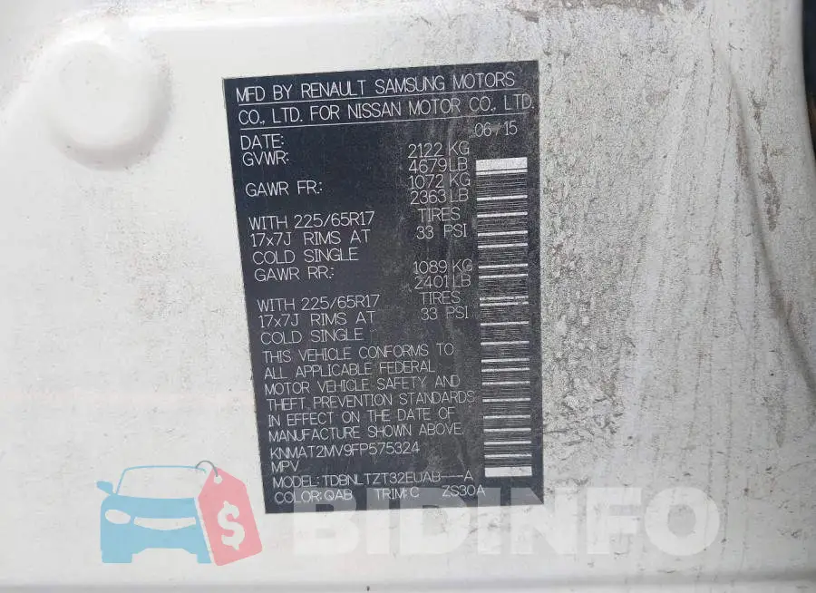 KNMAT2MV9FP575324 Photo# 9