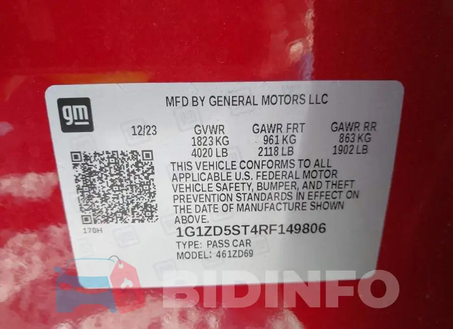 1G1ZD5ST4RF149806 Photo# 9