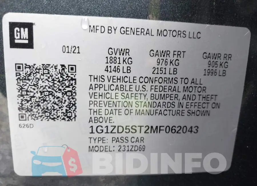 1G1ZD5ST2MF062043 Photo# 9