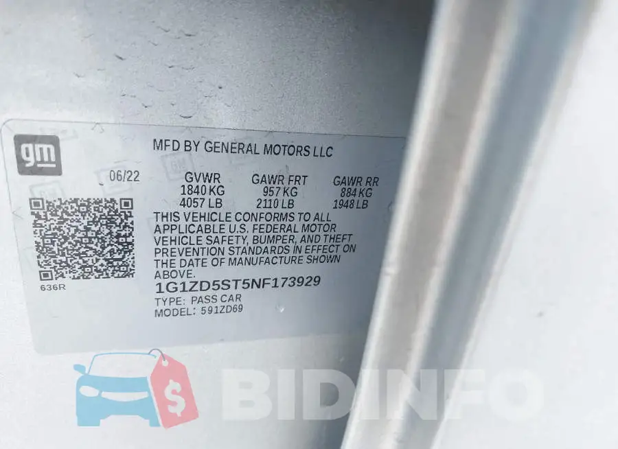 1G1ZD5ST5NF173929 Photo# 9