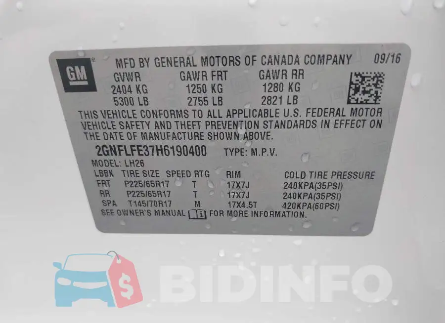 2GNFLFE37H6190400 Photo# 9