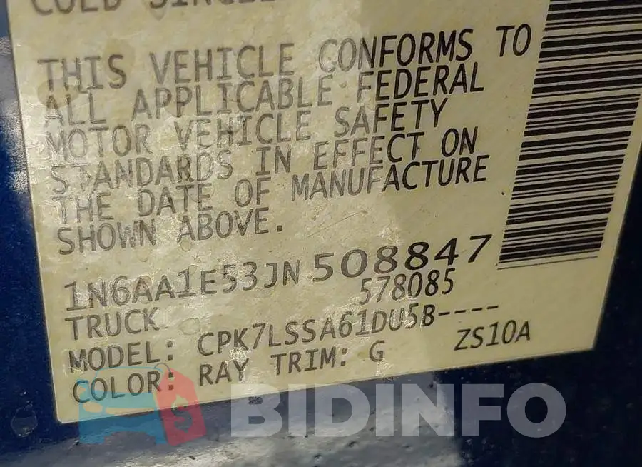 1N6AA1E53JN508847 Photo# 9