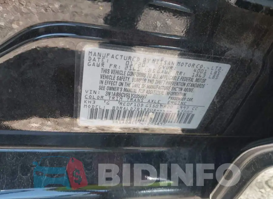 3N1AB8CV9LY205897 Photo# 9