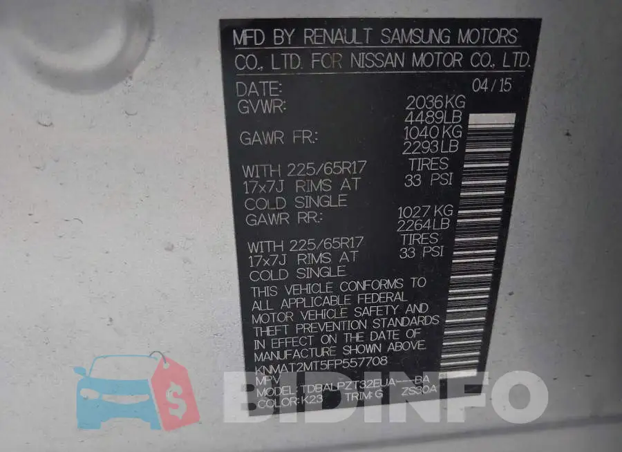 KNMAT2MT5FP557708 Photo# 9